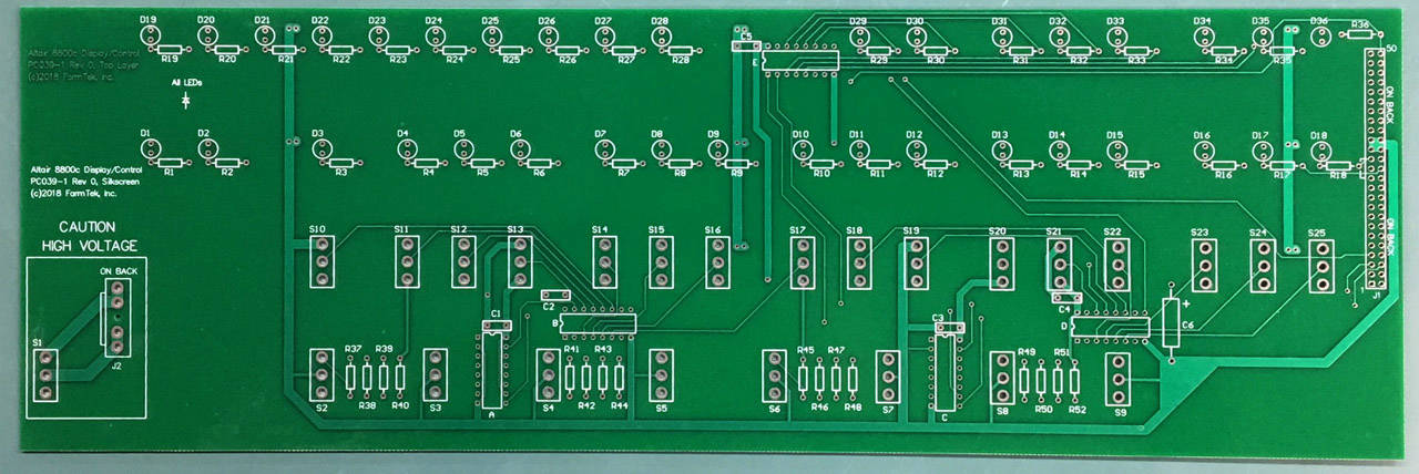Front panel bare board front