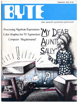 Byte Magazine, February 1976 cover by Robert Tinney
