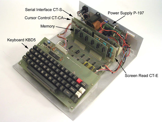 SWTPC CT-1024 Terminal showing plugin boards