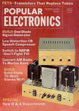 Popular Electronics, February 1967, FM Wireless Microphone