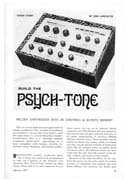 Popular Electronics February 1971 Page 25, PSYCH TONE