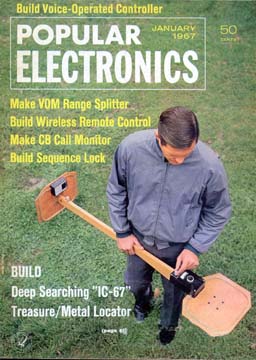 Popular Electronics, January 1967, IC-67 Metal Locator