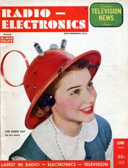 Radio Electronics, June 1949.The Radio Hat
