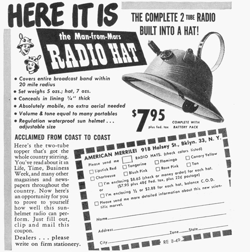 The Man-from-Mars Radio Hat