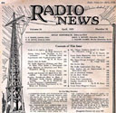 Radio News April 1929, contents