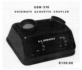 U.S. Robotics Acoustic Coupled Modem, 1978